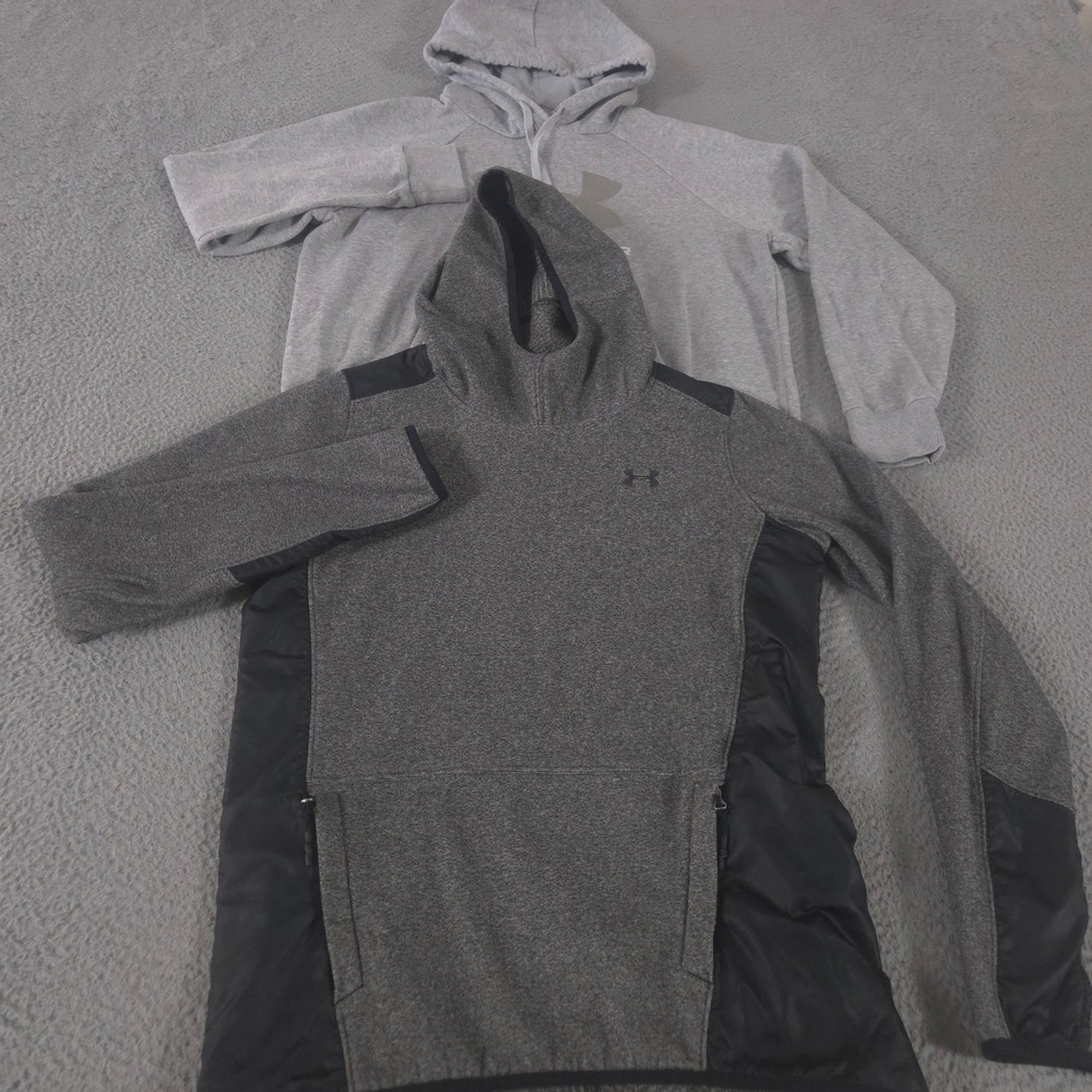 LOT OF 2 Under Armour Hoodie Womens Medium Multi Rival Fleece ColdGear Infrared